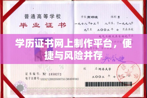 沣西学历证书网上制作平台，便捷与风险并存