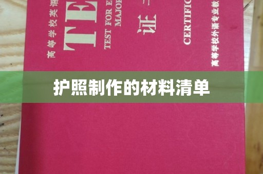 沣西护照制作的材料清单