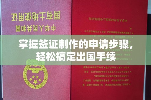 沣西掌握签证制作的申请步骤，轻松搞定出国手续