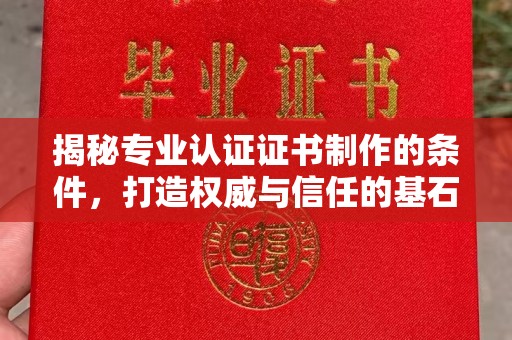 沣西揭秘专业认证证书制作的条件，打造权威与信任的基石