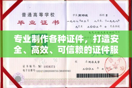 沣西专业制作各种证件，打造安全、高效、可信赖的证件服务