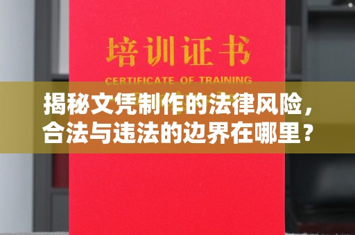 沣西揭秘文凭制作的法律风险，合法与违法的边界在哪里？
