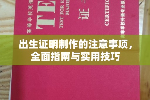 沣西出生证明制作的注意事项，全面指南与实用技巧