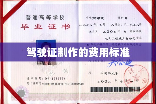 沣西驾驶证制作的费用标准