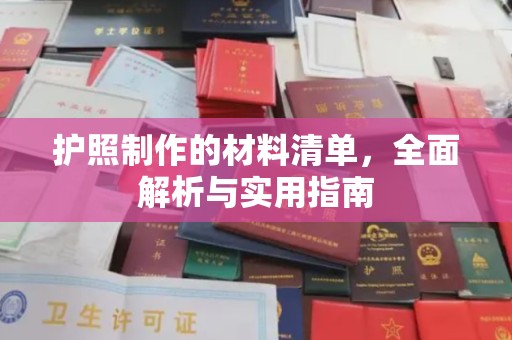 沣西护照制作的材料清单，全面解析与实用指南