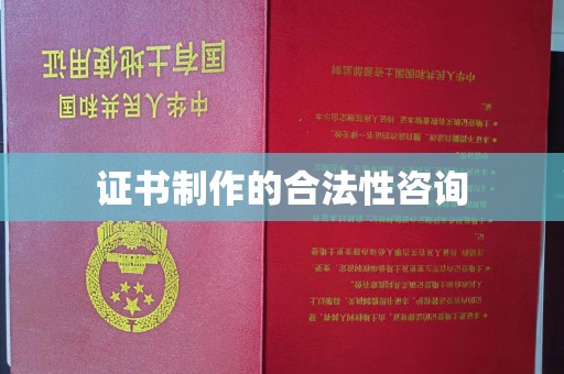 沣西证书制作的合法性咨询