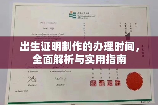 沣西出生证明制作的办理时间，全面解析与实用指南
